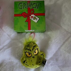 Mcdonald's 2025 Grinch Plush Ornament with Gift Box